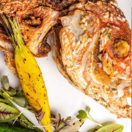 Whole Fish-Red Snapper with side Salad
